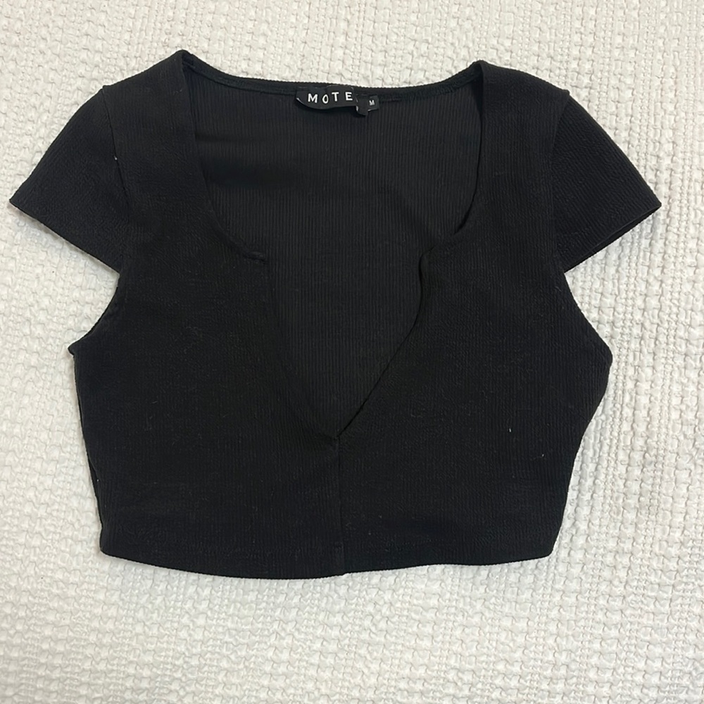 Motel Guanna Cap Sleeve Top Black Size Medium